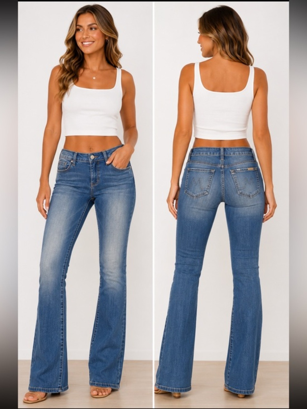 Y2K Miss Me Denim Blue Medium Wash Bootcut Jeans Women’s Size 26